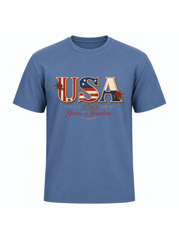 America 250 Years of Freedom Patriotic T-Shirt | USA Semiquincentennial 1776–2026 Graphic Tee image 15