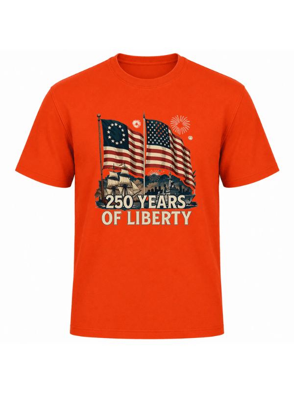 250 Years of Liberty Patriotic T-Shirt | American Flag USA 250th Anniversary Graphic Tee image 7