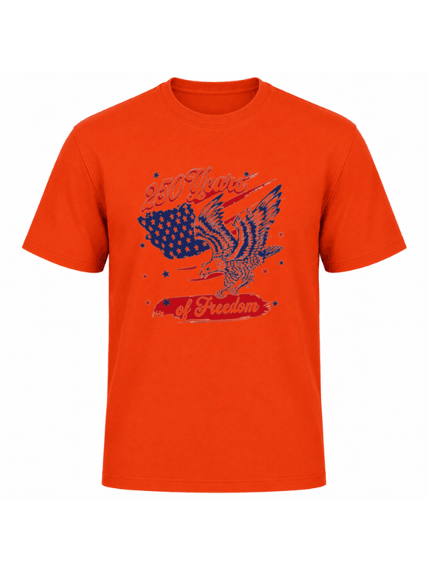 250 Years of Freedom Patriotic Eagle T-Shirt | USA Semiquincentennial American Flag 250th Anniversary Graphic Tee image 6