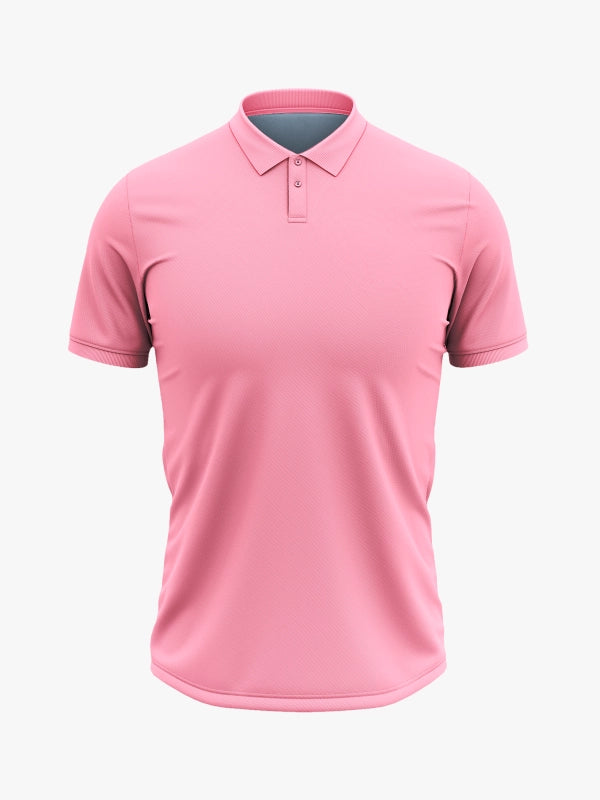Custom Printed Polo T-Shirts – Premium Cotton (Pink) | Company Polo Shirts with Logo image 2