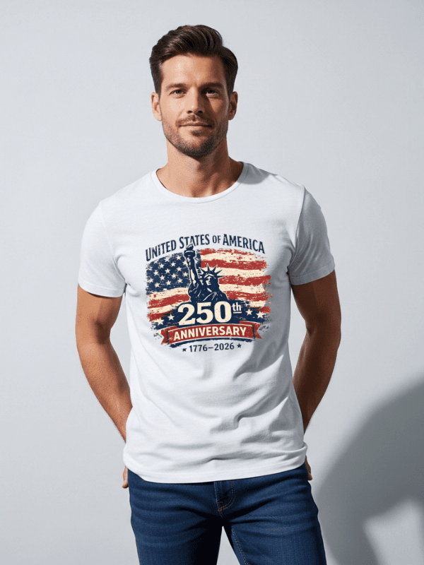 USA 250th Anniversary Patriotic T-Shirt | United States of America 1776–2026 Graphic Tee image 4