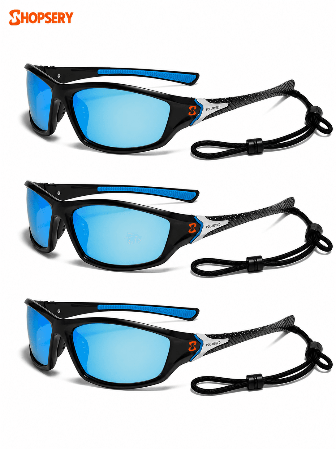 Shopsery Polarized Sports Sunglasses for Men 3 Pack Combo – UV400 Protection | HD Polarized Driving, Fishing &amp; Cycling Sunglasses image 4