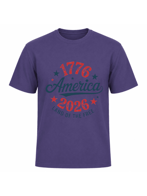 America 1776–2026 T-Shirt | Land of the Free USA 250th Anniversary  Patriotic Graphic Tee image 4
