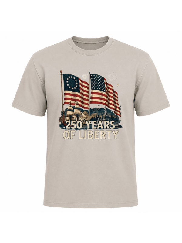 250 Years of Liberty Patriotic T-Shirt | American Flag USA 250th Anniversary Graphic Tee image 13