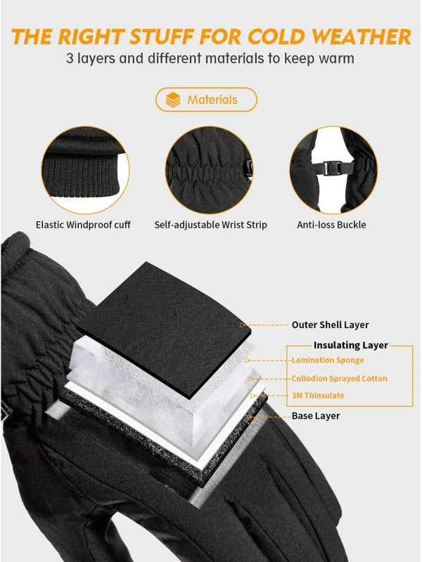 3M Thinsulate Waterproof & Warm Winter Gloves by Shopsery image 2