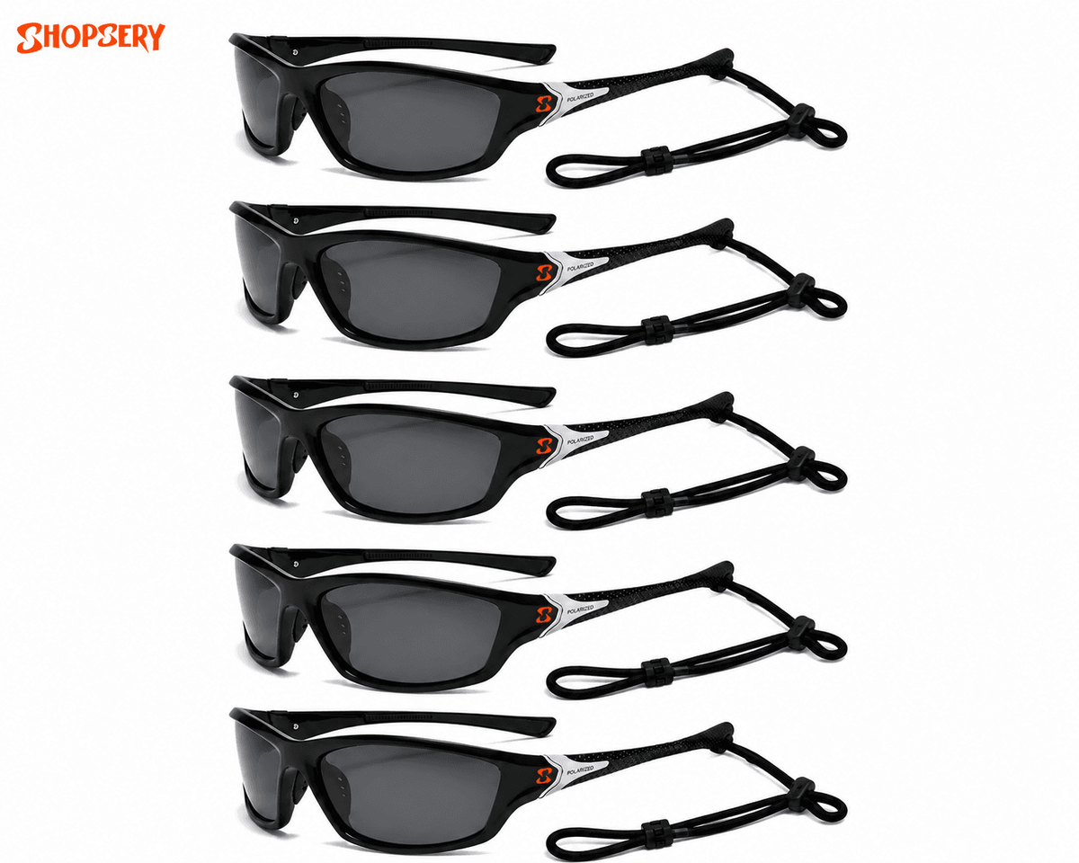 Shopsery Sports Polarized Sunglasses for Men – 5 Pack Combo | UV400 Protection | HD Polarized Outdoor Driving Cycling Fishing Sunglasses image 5