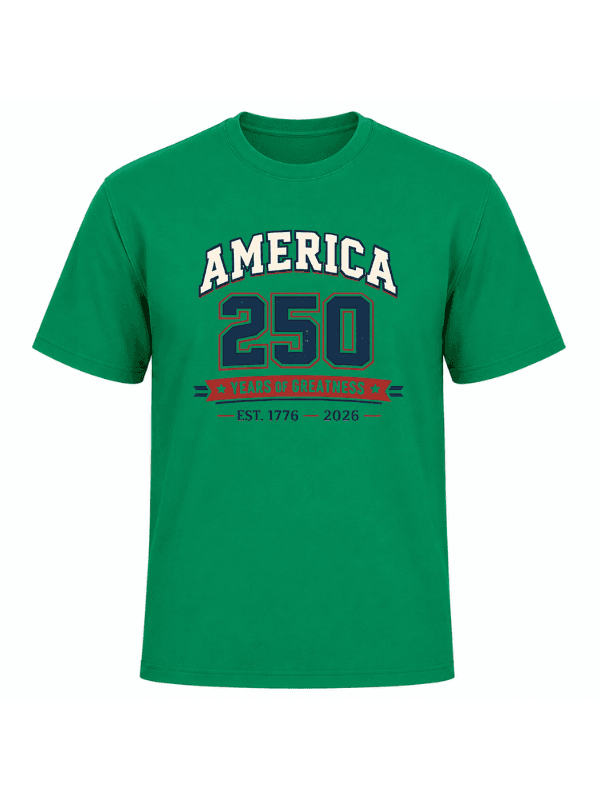 America 250 Years of Greatness T-Shirt | USA 250th Anniversary Patriotic Graphic Tee (1776–2026) image 9