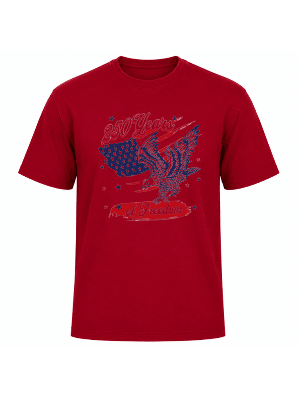 250 Years of Freedom Patriotic Eagle T-Shirt | USA Semiquincentennial American Flag 250th Anniversary Graphic Tee image 7