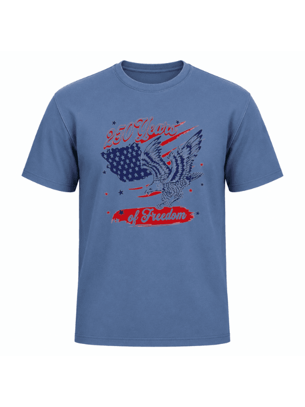 250 Years of Freedom Patriotic Eagle T-Shirt | USA Semiquincentennial American Flag 250th Anniversary Graphic Tee image 12