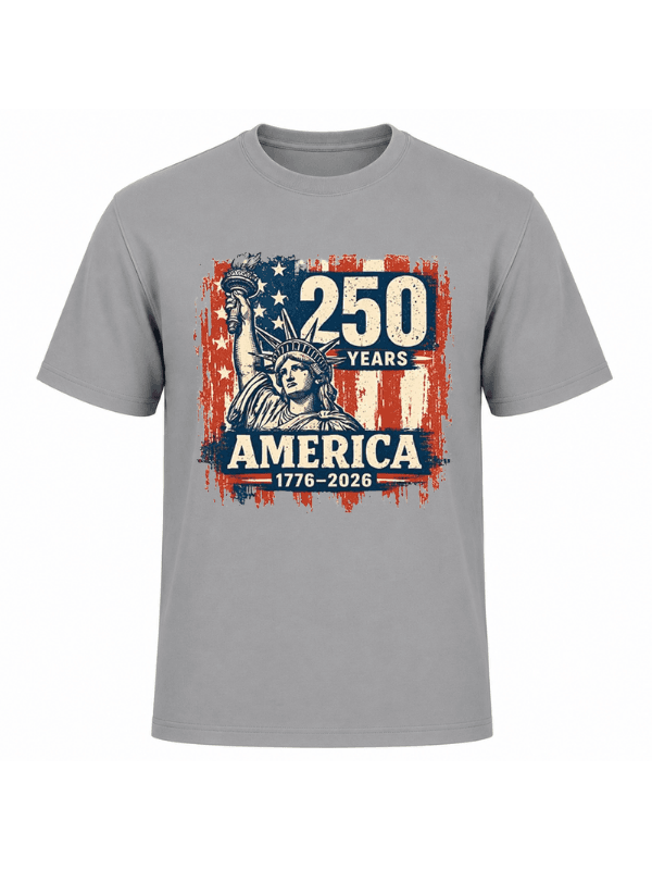 America 250 Years T-Shirt | Statue of Liberty USA 250th Anniversary Semiquincentennial 1776–2026 Patriotic Graphic Tee image 9