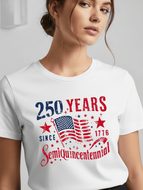 America 250th Anniversary T-Shirt | USA Semiquincentennial 1776–2026 American Flag Patriotic Graphic Tee image 14