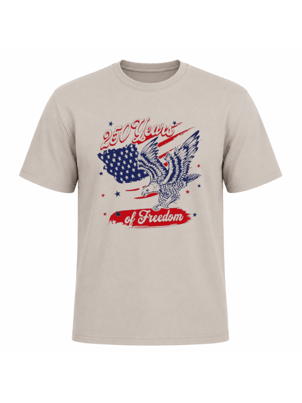 250 Years of Freedom Patriotic Eagle T-Shirt | USA Semiquincentennial American Flag 250th Anniversary Graphic Tee image 13