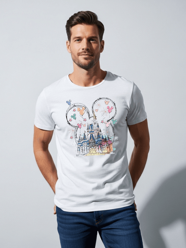 Disneyland Castle Mickey Minnie Ears T Shirt | DisneyWorld Shirt Unisex image 2