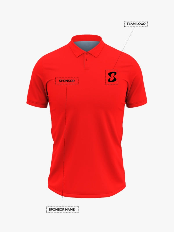 Custom Printed Polo T-Shirts – Premium Cotton (Red) | Company Polo Shirts with Logo image 0
