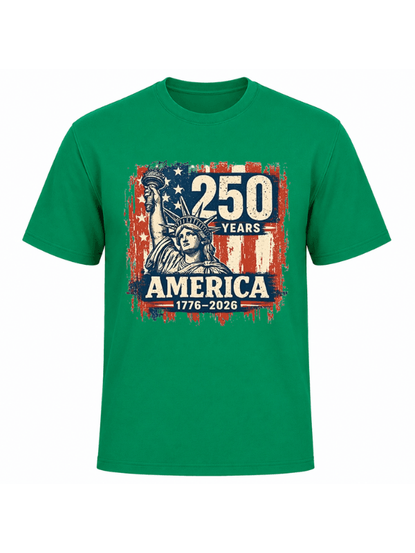 America 250 Years T-Shirt | Statue of Liberty USA 250th Anniversary Semiquincentennial 1776–2026 Patriotic Graphic Tee image 8