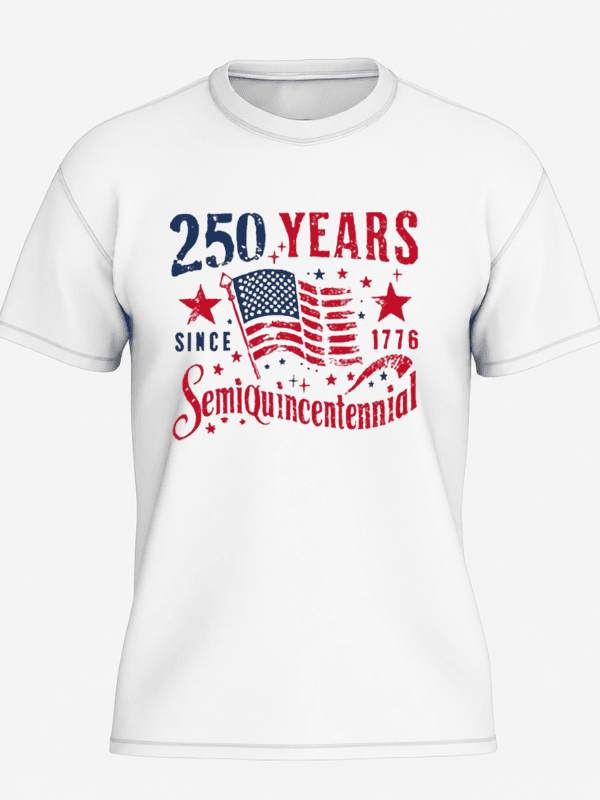 America 250th Anniversary T-Shirt | USA Semiquincentennial 1776–2026 American Flag Patriotic Graphic Tee image 3