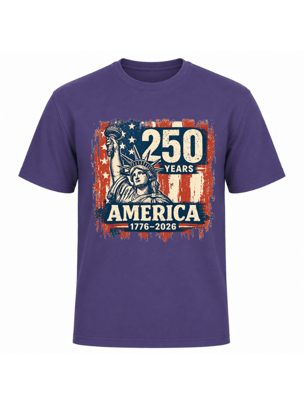 America 250 Years T-Shirt | Statue of Liberty USA 250th Anniversary Semiquincentennial 1776–2026 Patriotic Graphic Tee image 13
