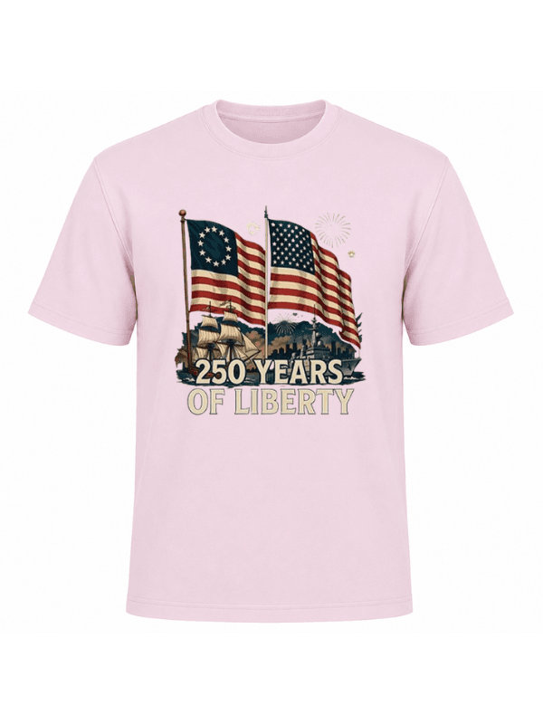 250 Years of Liberty Patriotic T-Shirt | American Flag USA 250th Anniversary Graphic Tee image 9