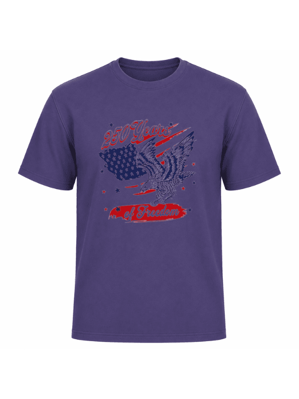 250 Years of Freedom Patriotic Eagle T-Shirt | USA Semiquincentennial American Flag 250th Anniversary Graphic Tee image 5