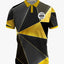Custom Black and Yellow Geometric Polo Jersey-Custom cricket Jersey by shopsery image 3