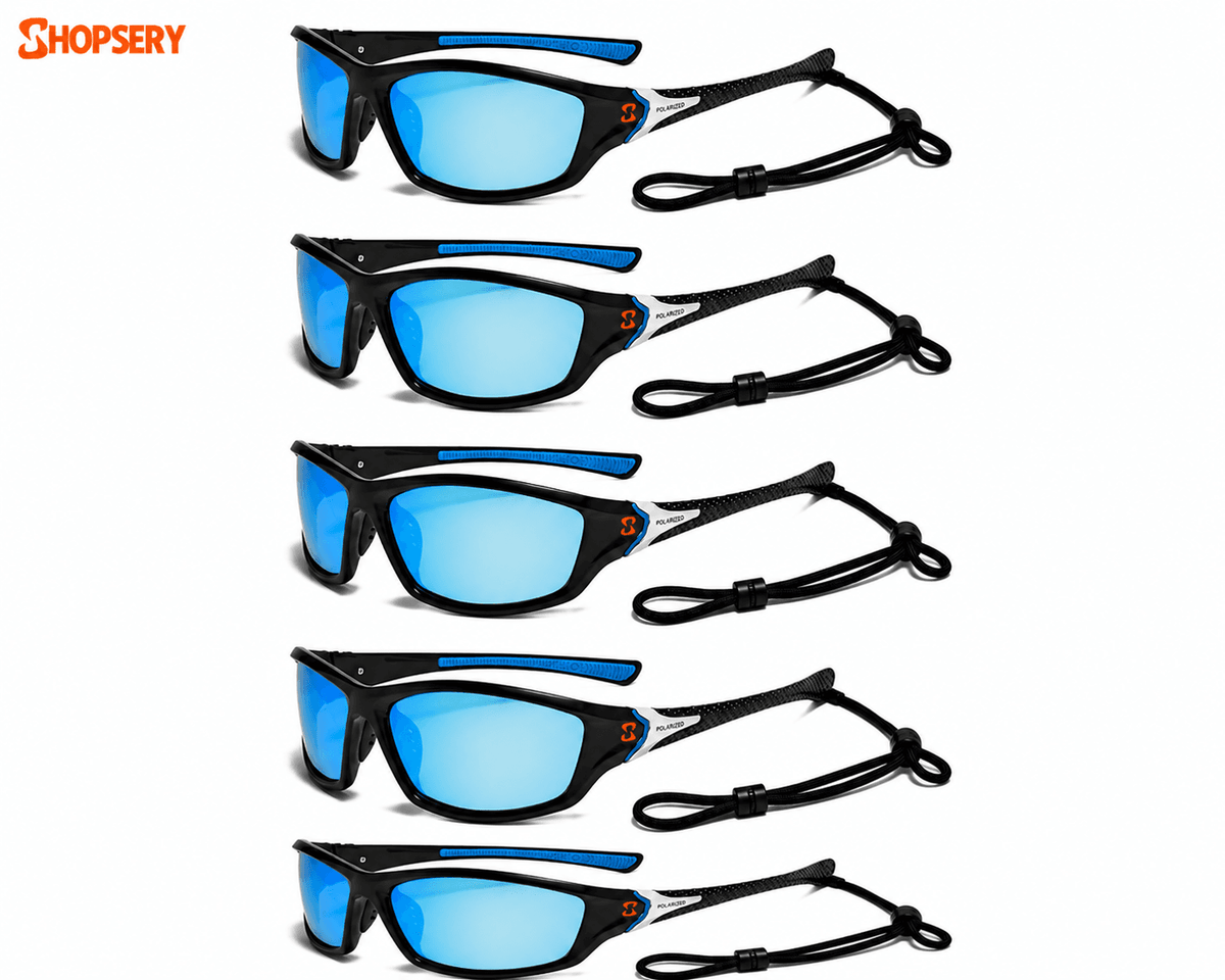 Shopsery Sports Polarized Sunglasses for Men – 5 Pack Combo | UV400 Protection | HD Polarized Outdoor Driving Cycling Fishing Sunglasses image 4