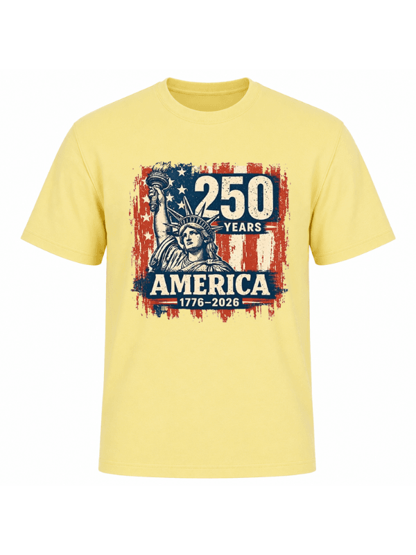 America 250 Years T-Shirt | Statue of Liberty USA 250th Anniversary Semiquincentennial 1776–2026 Patriotic Graphic Tee image 7