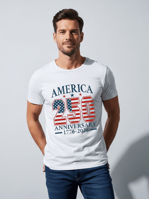 America 250 Anniversary T-Shirt | USA 250th Birthday Shirt | Semiquincentennial 1776–2026 Patriotic Graphic Tee image 0