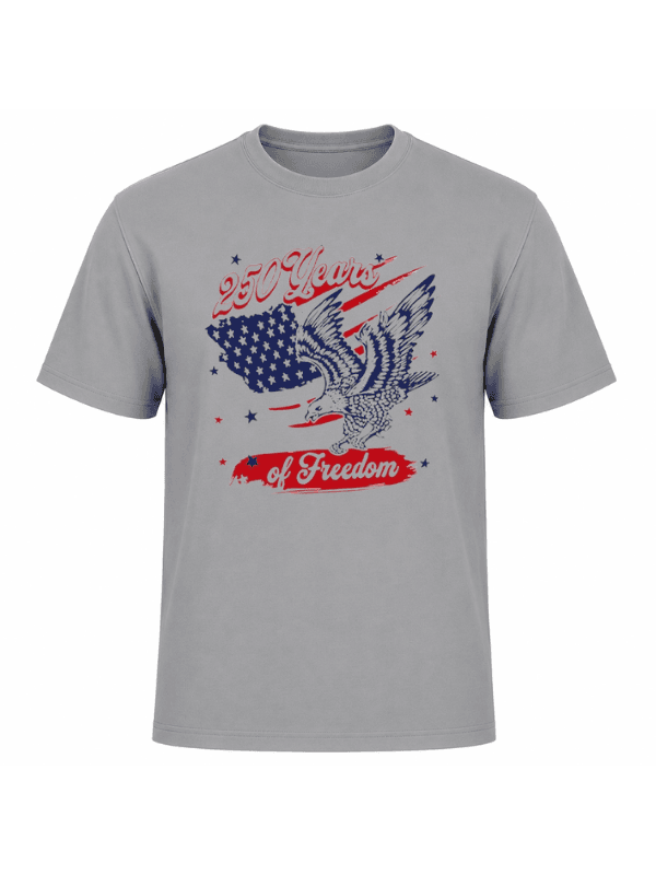 250 Years of Freedom Patriotic Eagle T-Shirt | USA Semiquincentennial American Flag 250th Anniversary Graphic Tee image 9