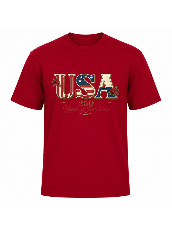 America 250 Years of Freedom Patriotic T-Shirt | USA Semiquincentennial 1776–2026 Graphic Tee image 11