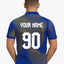 Custom Blue and Yellow Gradient Polo Cricket Jersey by Shopsery image 2