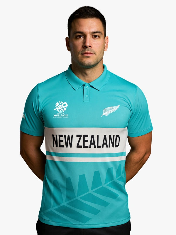 New Zealand T20 World Cup Cricket Jersey 2024 – Fan Version by Shopsery image 1