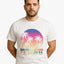 California Retro Palm Sunset Graphic T-shirt (White) image 1