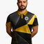 Custom Black and Yellow Geometric Polo Jersey-Custom cricket Jersey by shopsery image 1