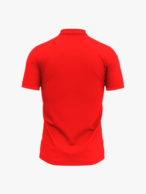 Custom Printed Polo T-Shirts – Premium Cotton (Red) | Company Polo Shirts with Logo image 3