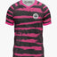 Custom Magenta and Black Striped V-neck Raglan Sports Jersey | Custom Soccer Jersey By Shopsery image 3