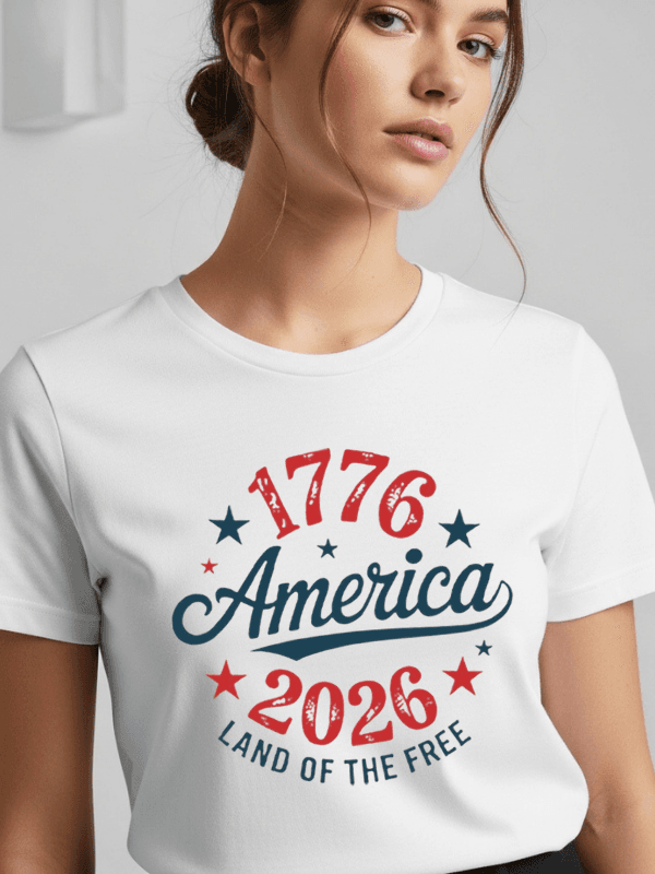 America 1776–2026 T-Shirt | Land of the Free USA 250th Anniversary  Patriotic Graphic Tee image 11