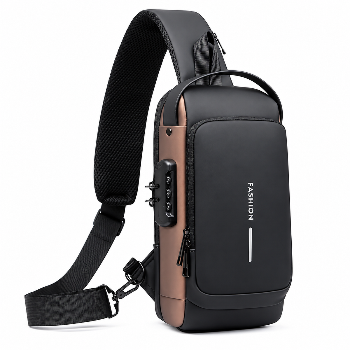 Waterproof Anti-Theft Sling Bag for Men, Multi-Pocket Chest Bag with USB Charging Port, iPad Crossbody Backpack for Travel, Work & Everyday Carry