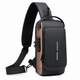 Waterproof Anti-Theft Sling Bag for Men, Multi-Pocket Chest Bag with USB Charging Port, iPad Crossbody Backpack for Travel, Work & Everyday Carry