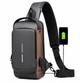 Waterproof Anti-Theft Sling Bag for Men, Multi-Pocket Chest Bag with USB Charging Port, iPad Crossbody Backpack for Travel, Work & Everyday Carry