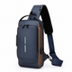 Waterproof Anti-Theft Sling Bag for Men, Multi-Pocket Chest Bag with USB Charging Port, iPad Crossbody Backpack for Travel, Work & Everyday Carry