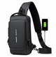 Waterproof Anti-Theft Sling Bag for Men, Multi-Pocket Chest Bag with USB Charging Port, iPad Crossbody Backpack for Travel, Work & Everyday Carry