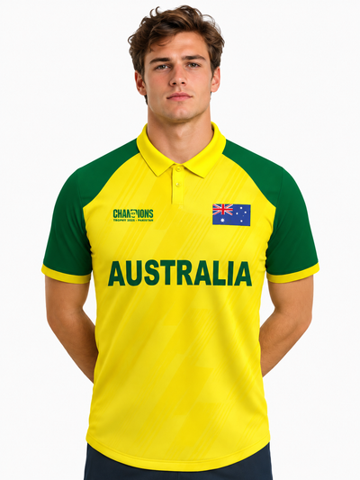 Australia Champions Trophy Cricket Jersey 2025 – Fan Version by Shopsery