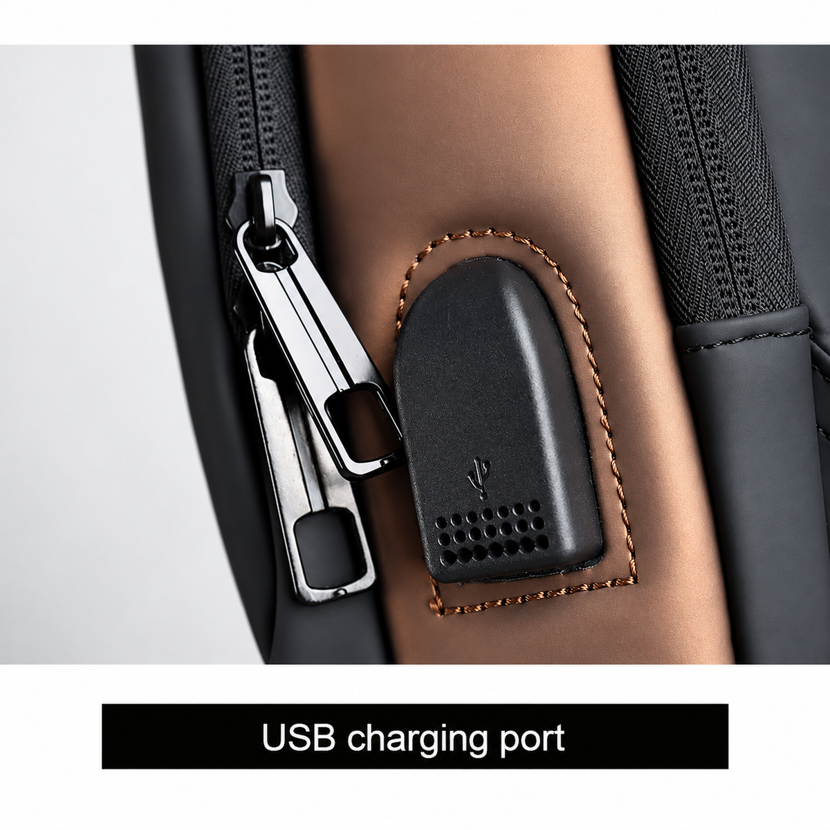 Waterproof Anti-Theft Sling Bag for Men, Multi-Pocket Chest Bag with USB Charging Port, iPad Crossbody Backpack for Travel, Work & Everyday Carry