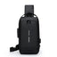 Waterproof Anti-Theft Sling Bag for Men, Multi-Pocket Chest Bag with USB Charging Port, iPad Crossbody Backpack for Travel, Work & Everyday Carry