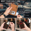 Men's RFID Blocking Wallet, Custom Vintage Brown Leather Slim Bifold Card Holder, Minimalist Wallet with Cash Pocket