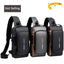 Waterproof Anti-Theft Sling Bag for Men, Multi-Pocket Chest Bag with USB Charging Port, iPad Crossbody Backpack for Travel, Work & Everyday Carry