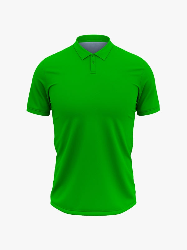 Custom Printed Polo T-Shirts – Premium Cotton (Green) | Company Polo Shirts with Logo image 2