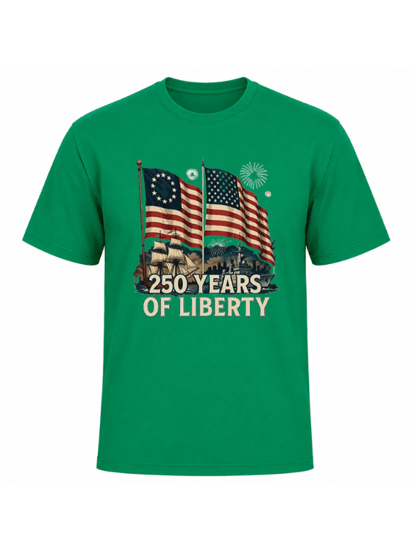 250 Years of Liberty Patriotic T-Shirt | American Flag USA 250th Anniversary Graphic Tee image 11