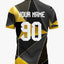 Custom Black and Yellow Geometric Polo Jersey-Custom cricket Jersey by shopsery image 4