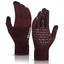 Winter Gloves – Warm Touchscreen Thermal Knit Design by Shopsery - Black Red image